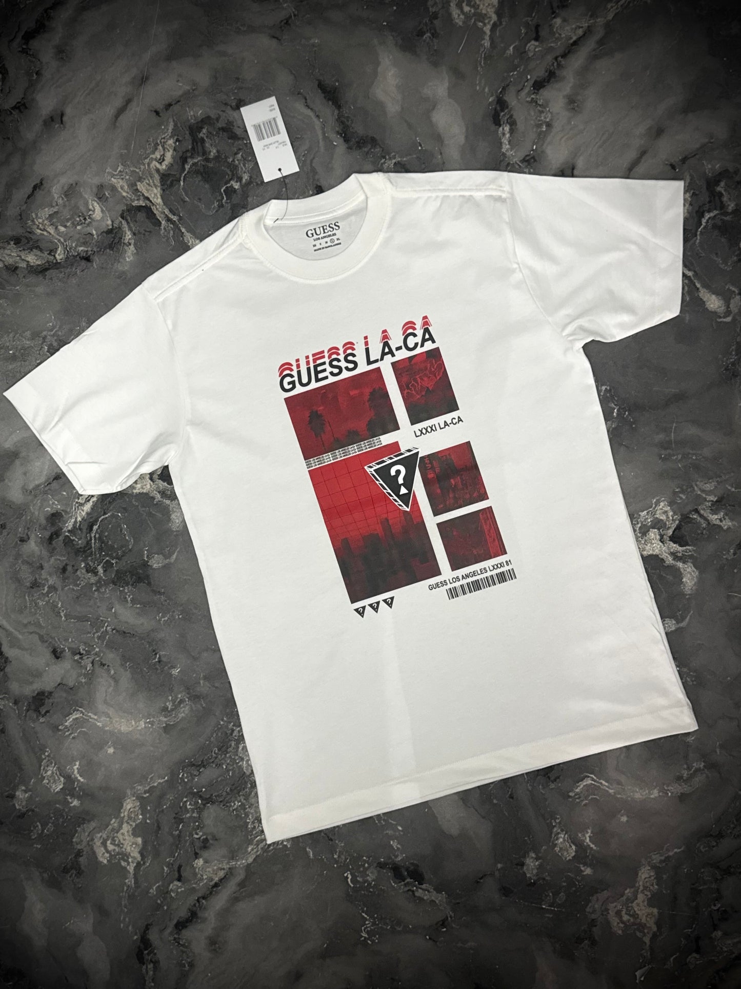 CAMISETA GUESS BLANCA LA ROJO
