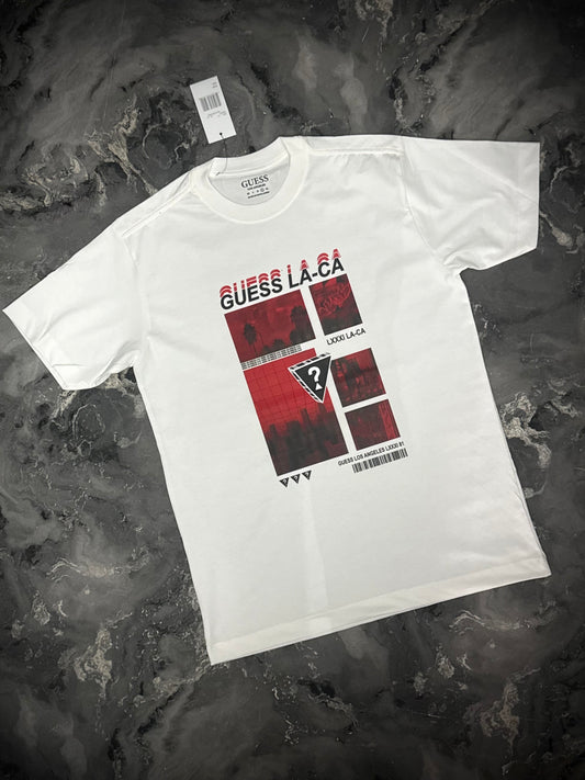 CAMISETA GUESS BLANCA LA ROJO