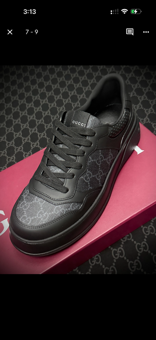 ZAPATOS TURCOS GUCCI MONOGRAMA GG NEGROS