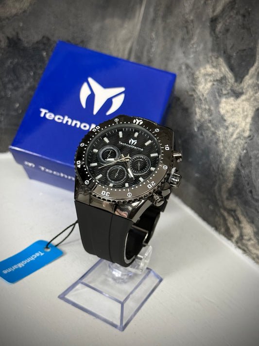 RELOJ TECHNOMARINE NEGRO CROMADO