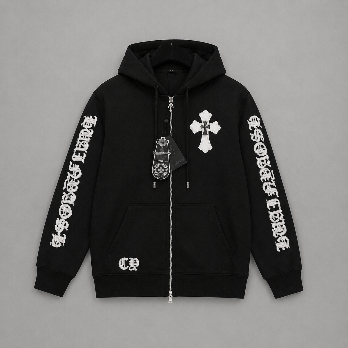 BUZO CHROME HEART NEGRO BLANCO