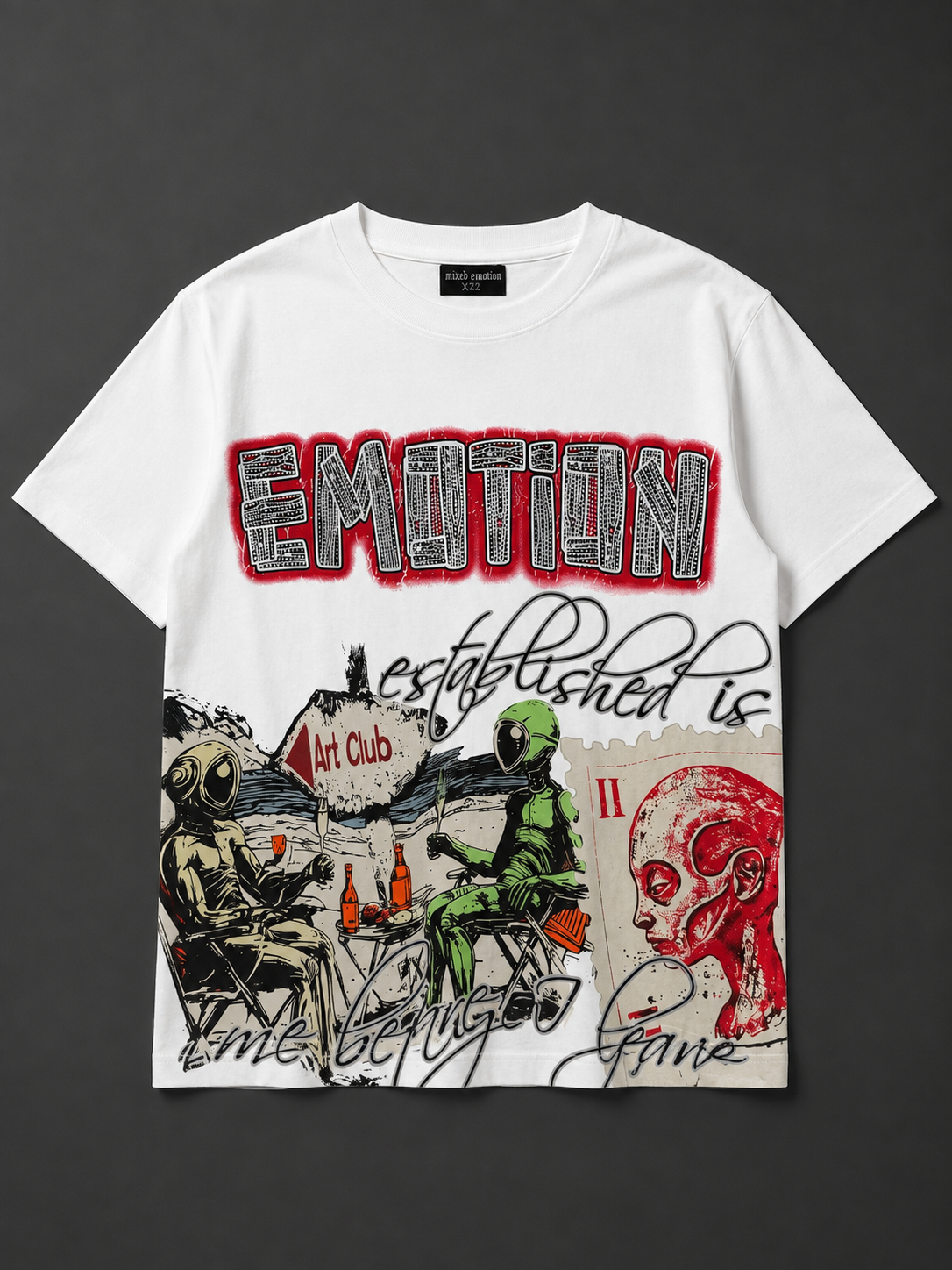 CAMISETA EMOTION BLANCO ROJO