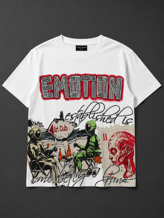 CAMISETA EMOTION BLANCO ROJO
