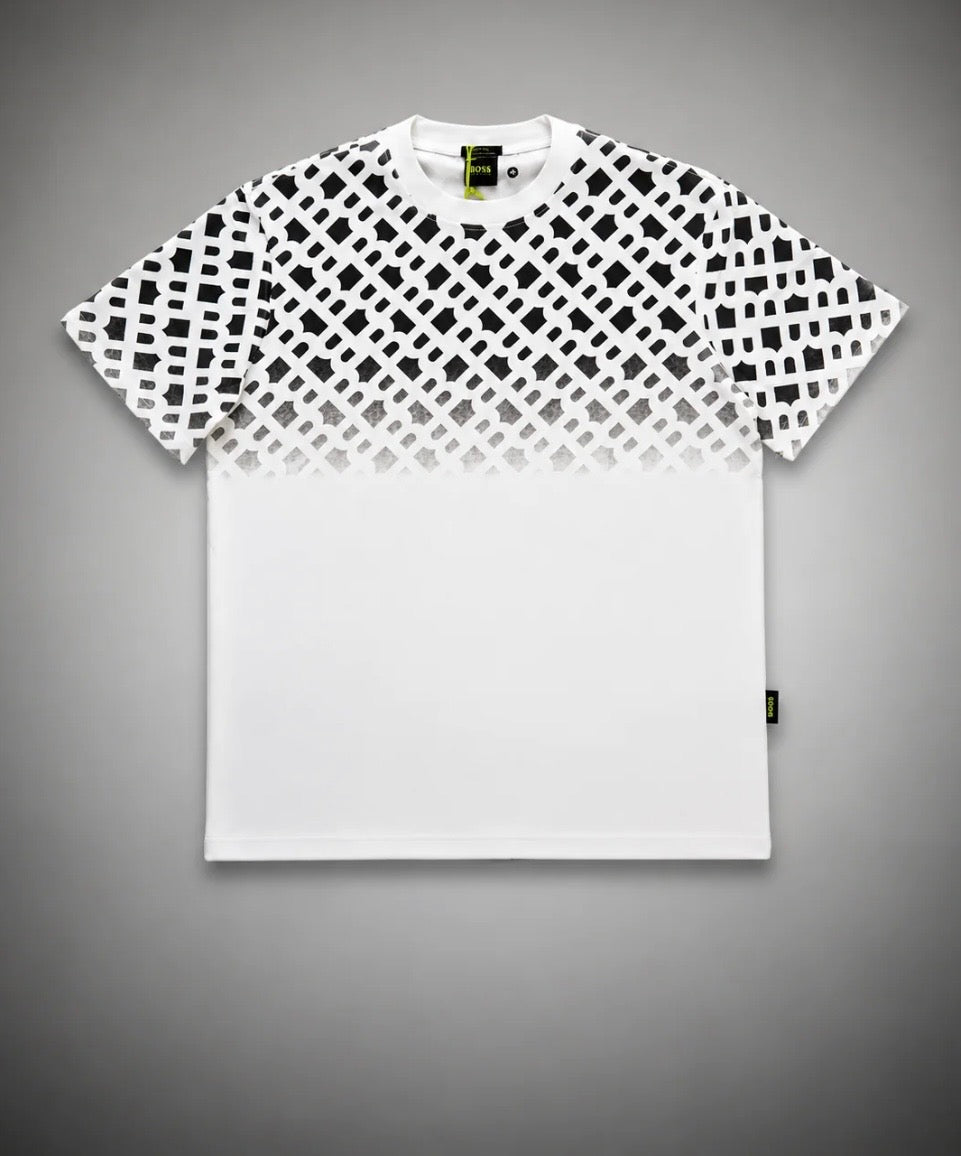 CAMISETA BOSS MONOGRAMA BLANCA