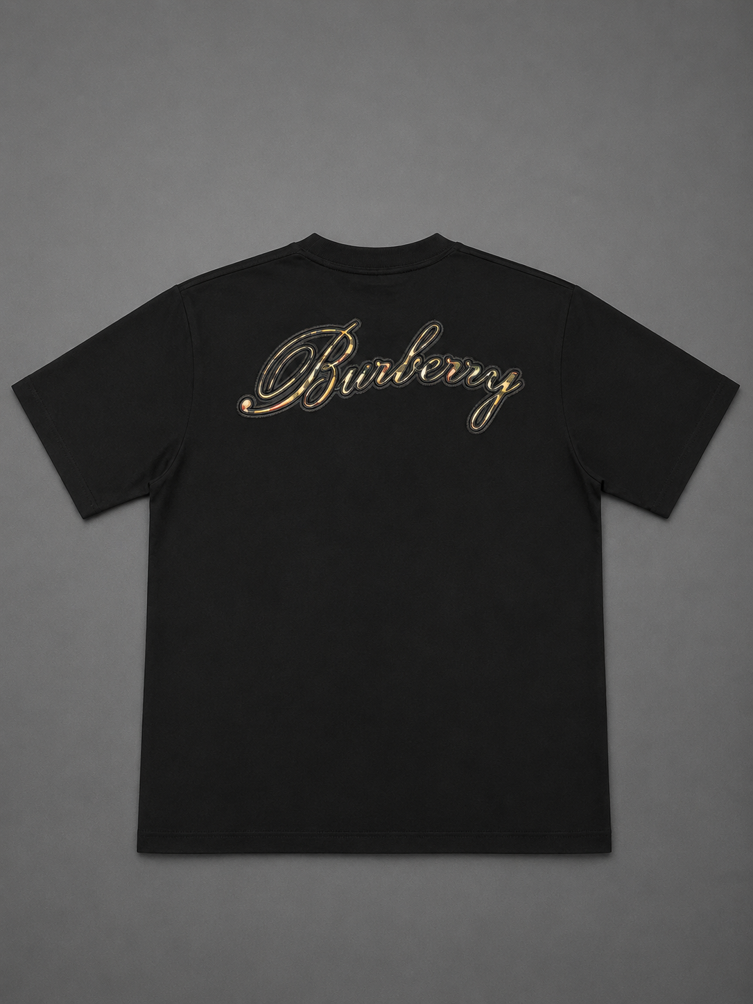 CAMISETA TURCA BURBERRY NEGRA LOGO TRASERO