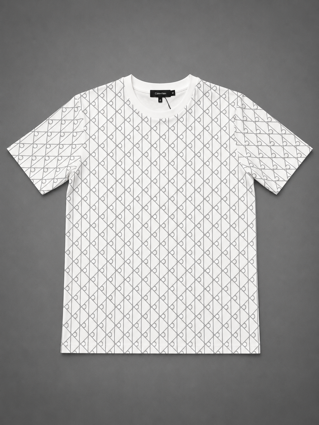 CAMISETA CK BLANCO LOGO GRIS