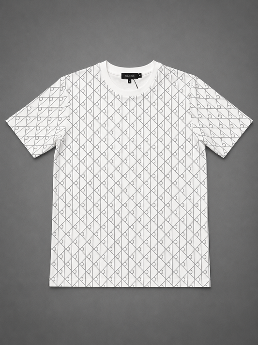 CAMISETA CK BLANCO LOGO GRIS