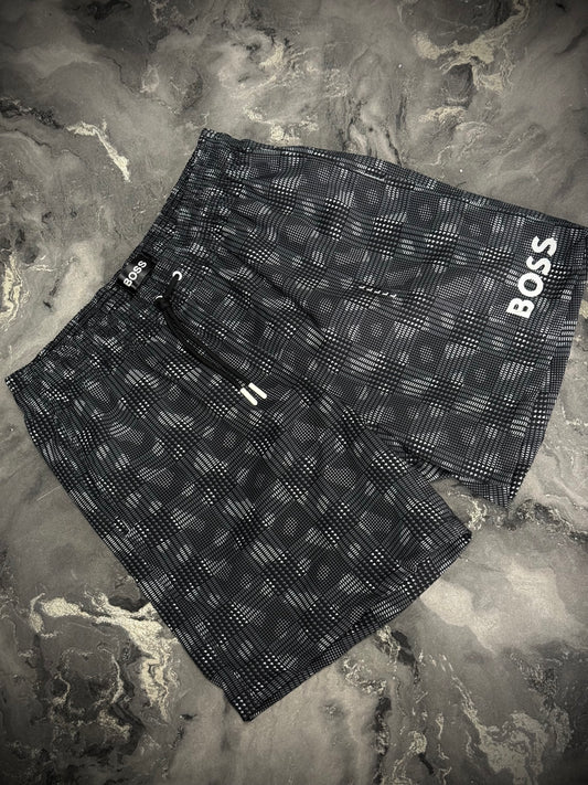 PANTALÓNETA PLAYERA BOSS GRIS NEGRA