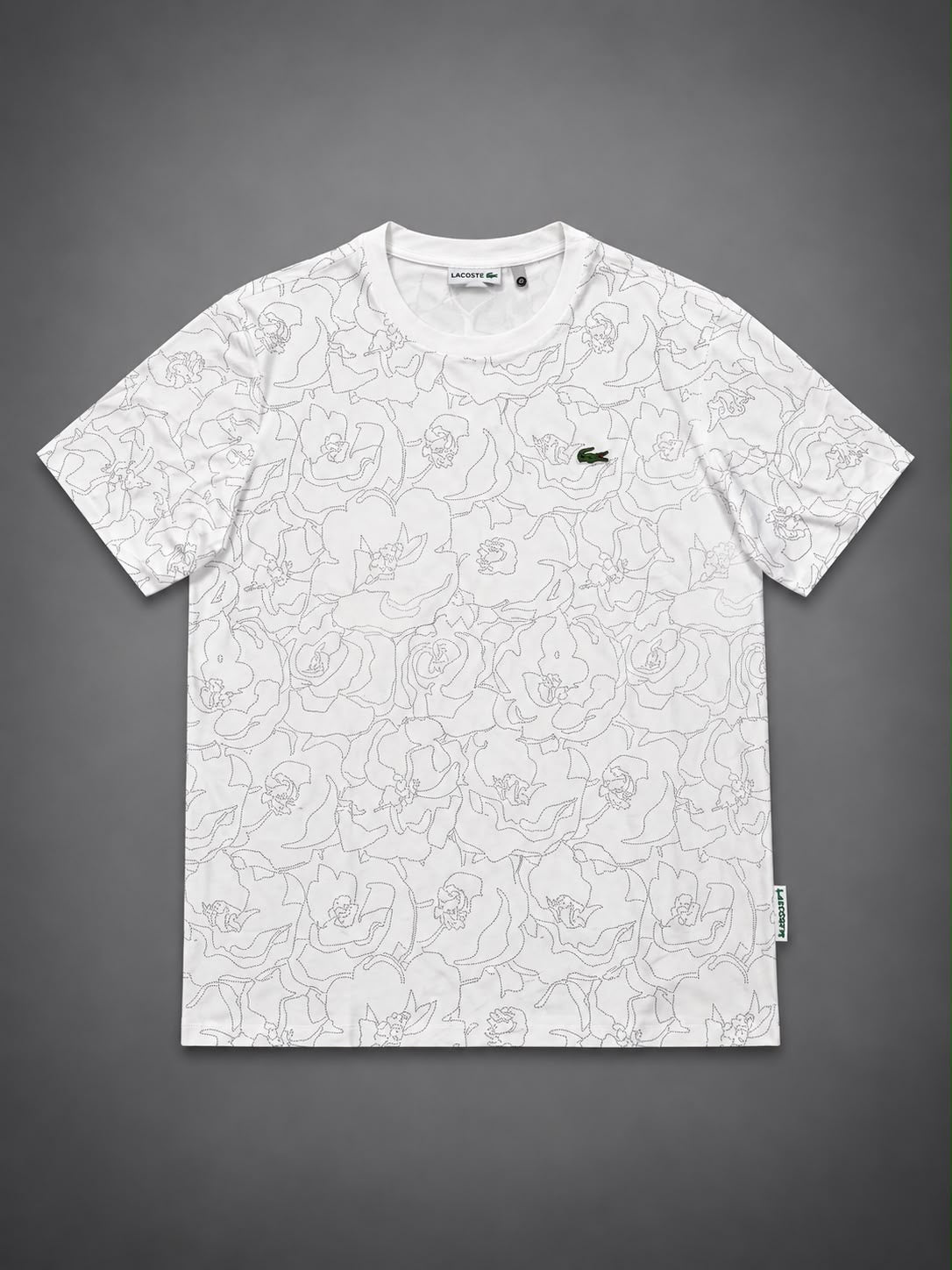 CAMISETA LACOSTE BLANCA MAPA