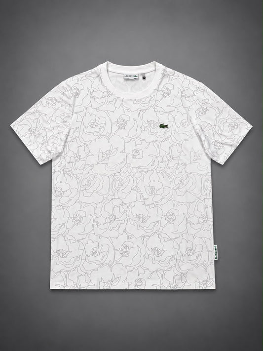 CAMISETA LACOSTE BLANCA MAPA