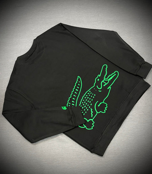 CAMIBUZO LACOSTE NEGRO LOGO VERDE