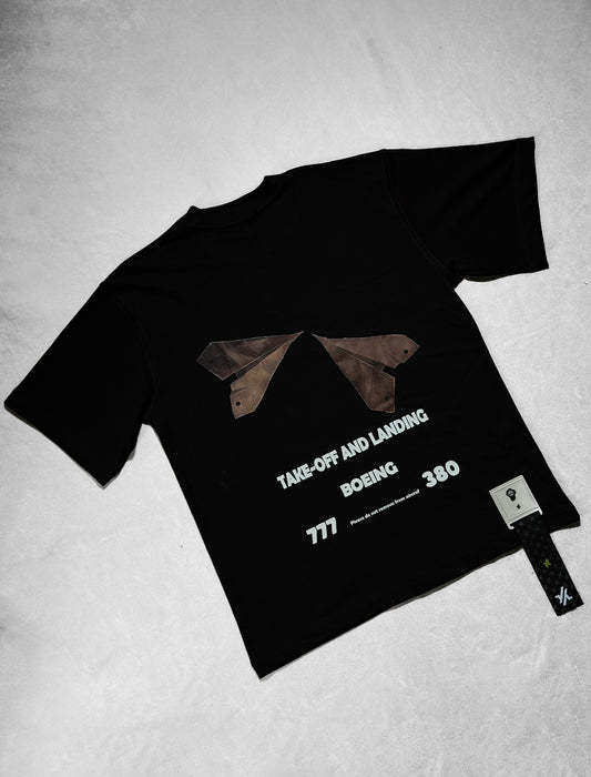 CAMISETA Y/OUT AVIÓN CAFÉ
