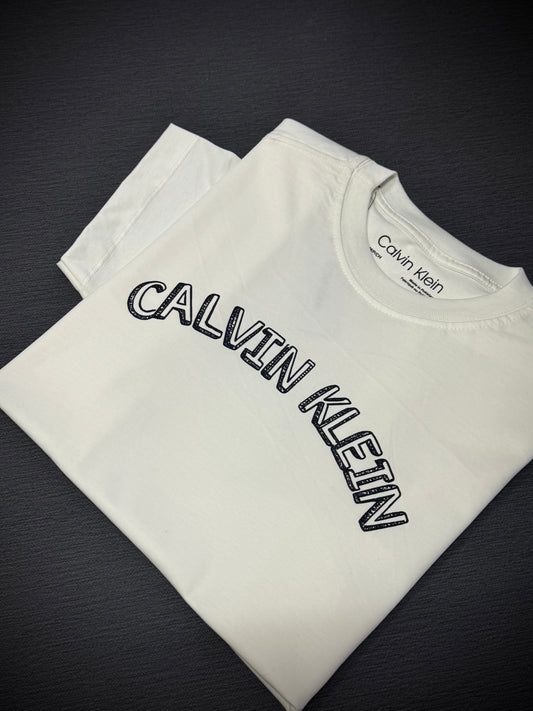 CAMISETA CK BLANCA LOGO GRAFITI