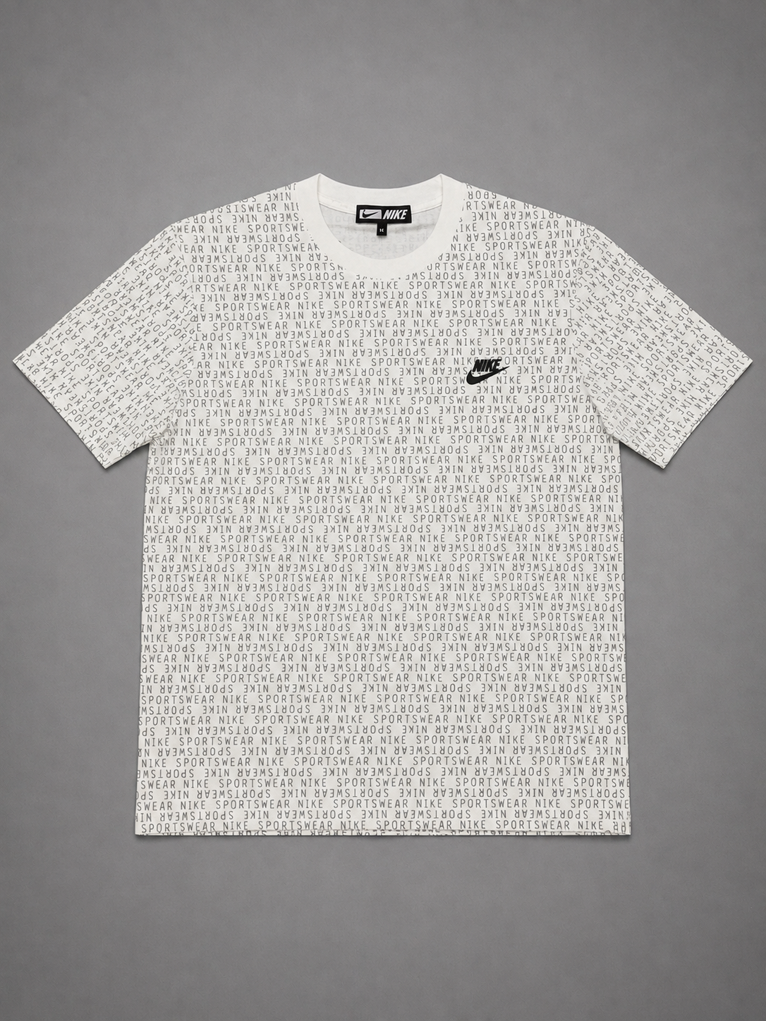 CAMISETA NIKE BLANCA LOGO GRIS