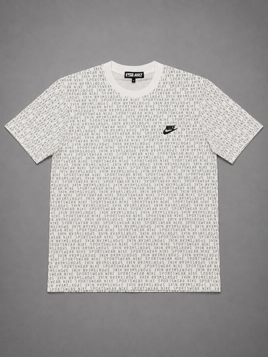 CAMISETA NIKE BLANCA LOGO GRIS