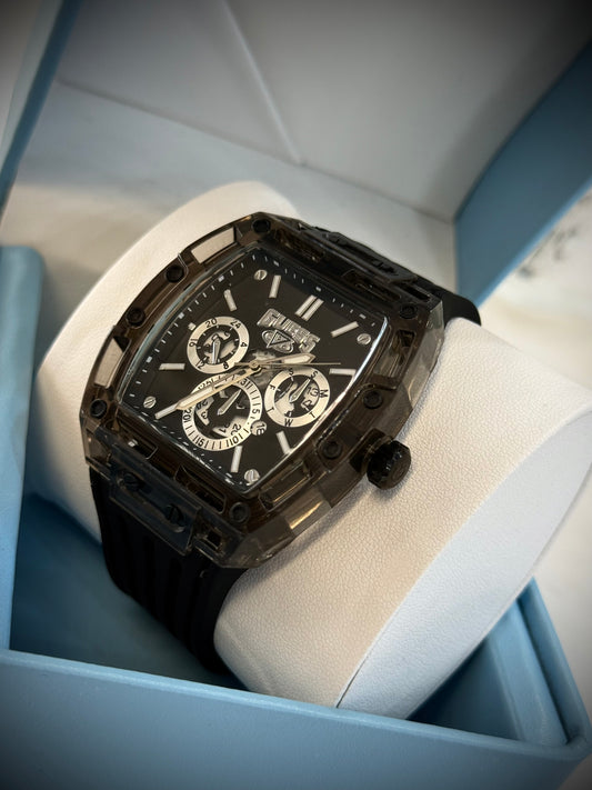 RELOJ GUESS CUADRO NEGRO