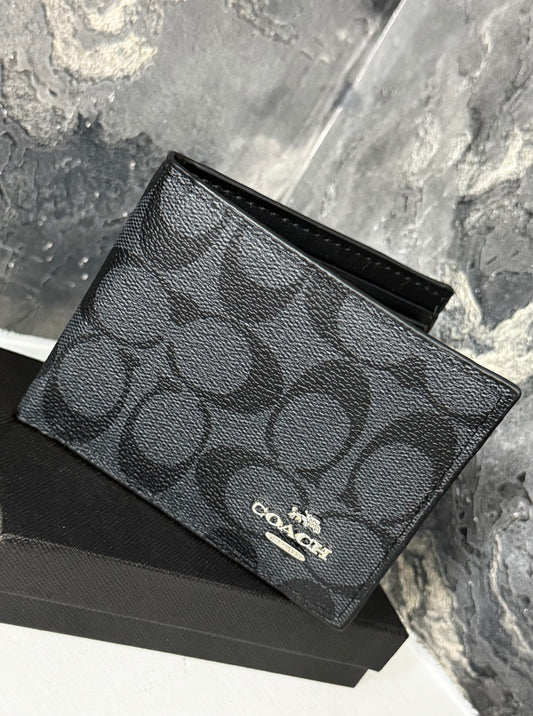 BILLETERA COACH NEGRA LOGO CABALLO