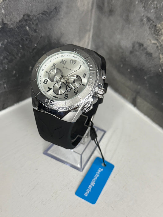RELOJ TECHNOMARINE NEGRO PLATEADO