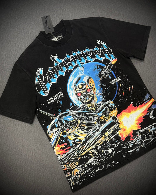 CAMISETA GODSPEED NEGRA AZUL