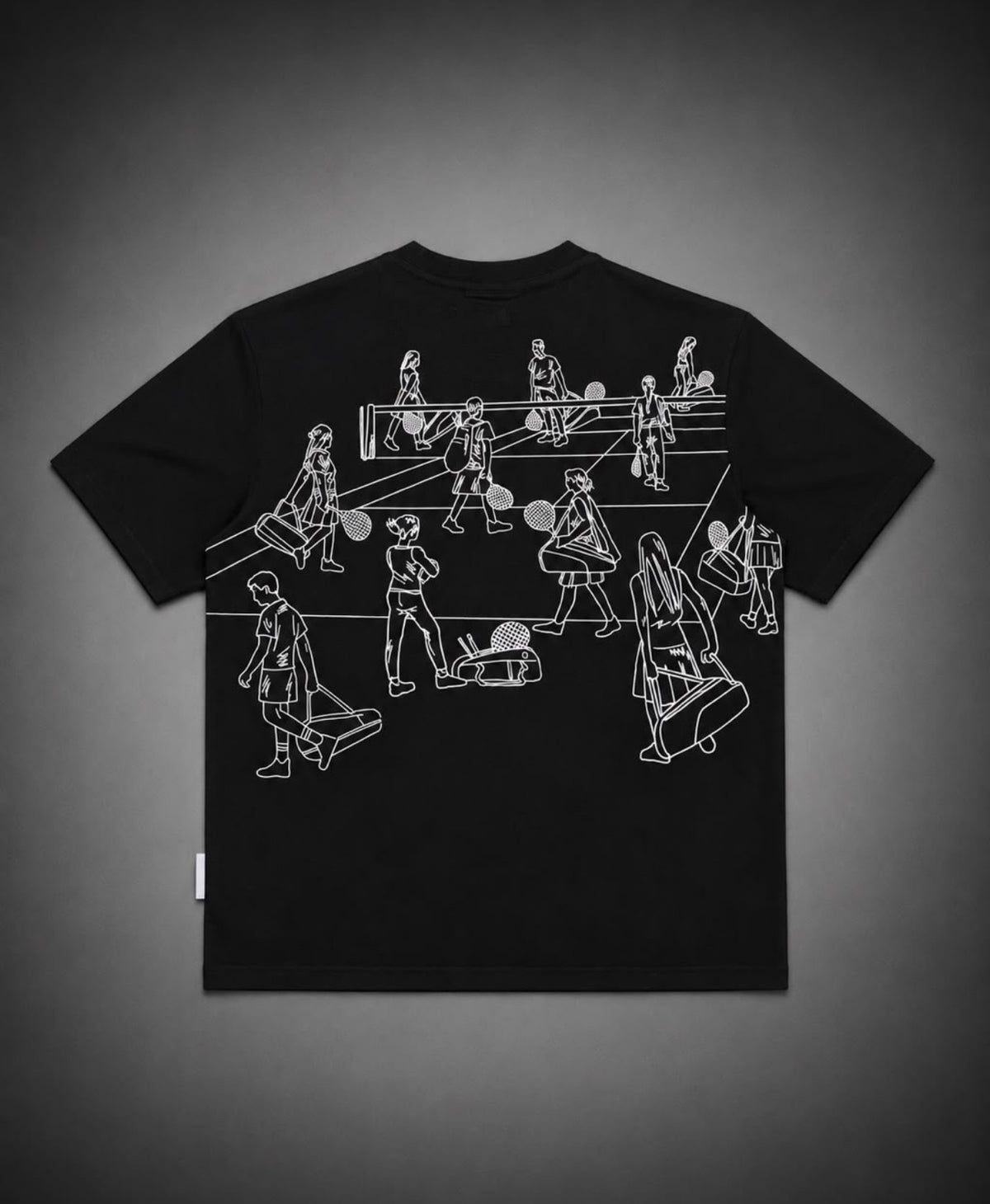 CAMISETA LACOSTE NEGRA TENNIS