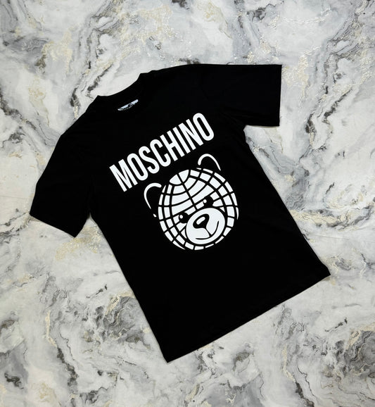 CAMISETA MOSCHINO NEGRA OSO BLANCO