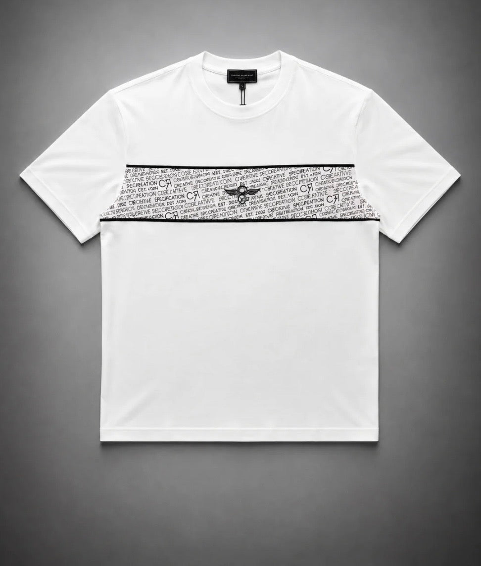 CAMISETA CREATIVE BLANCA DE CUADRO
