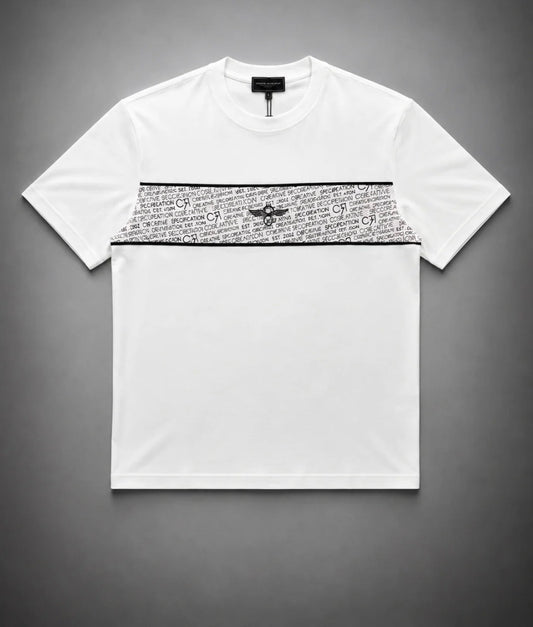 CAMISETA CREATIVE BLANCA DE CUADRO