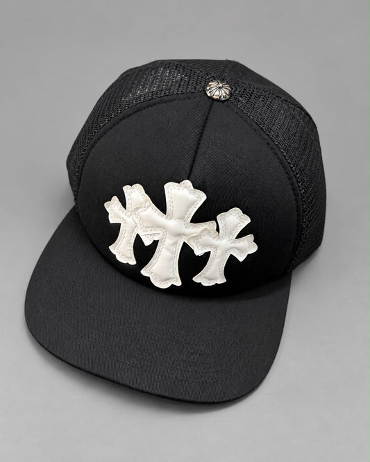 GORRA CHROME HEARTS NEGRO CON BLANCO