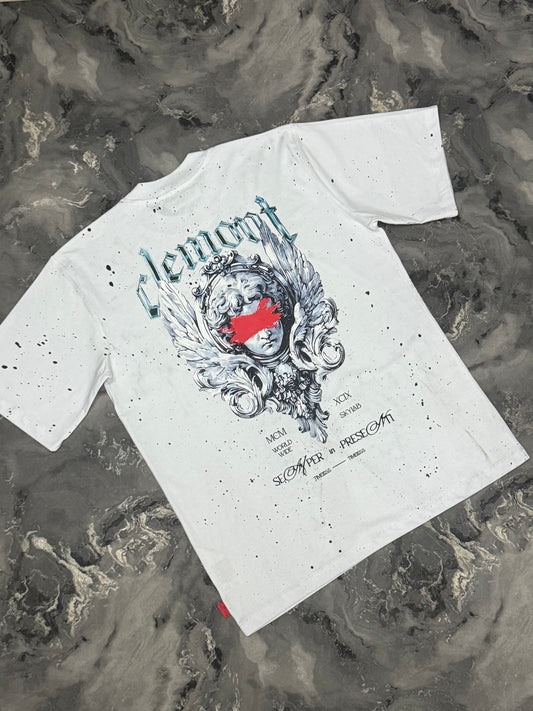 CAMISETA CLEMONT BLANCA PINTADA