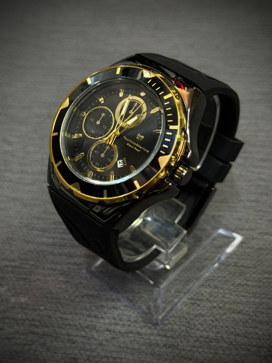RELOJ TECHNOMARINE NEGRO DORADO