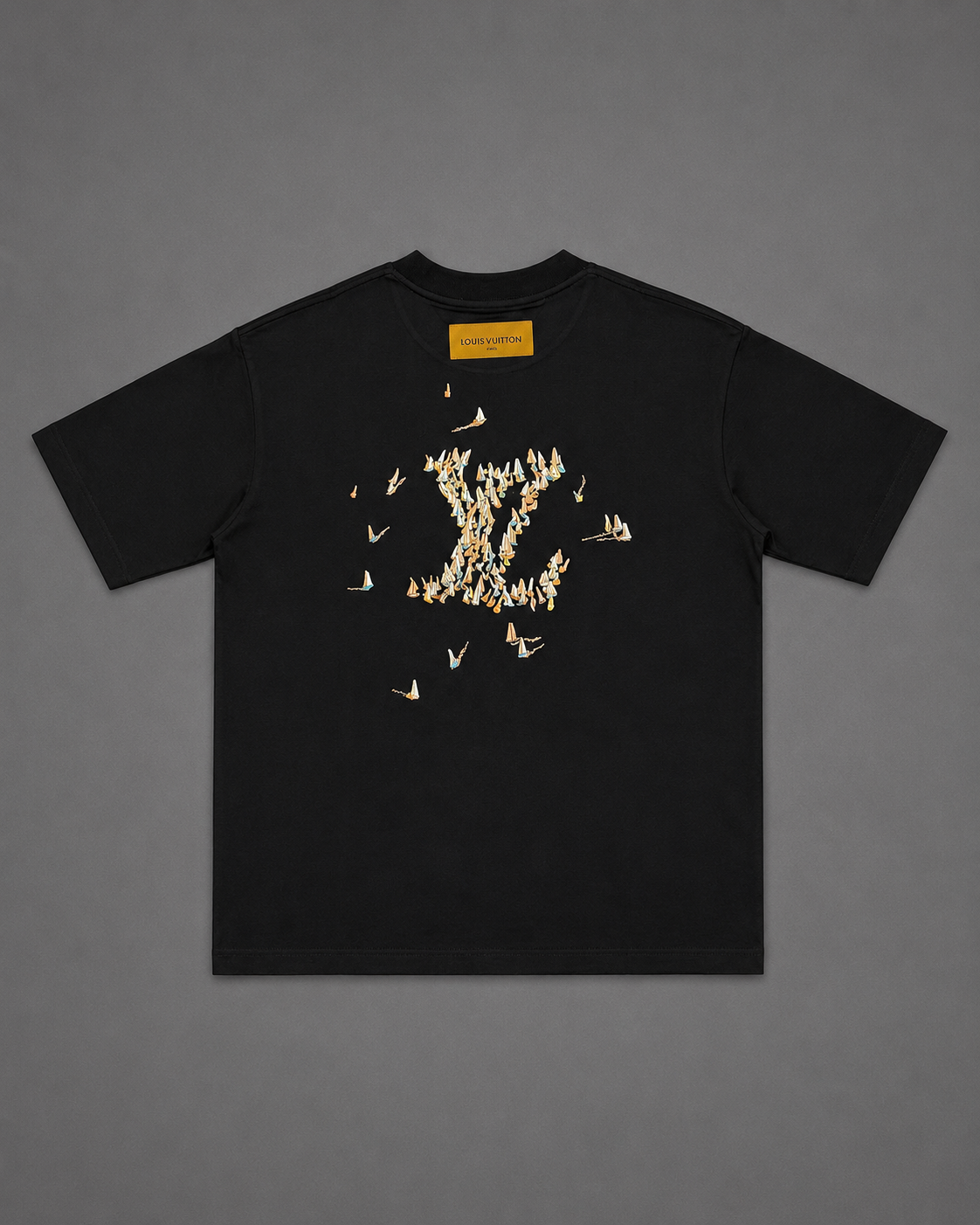 CAMISETA TURCA LOUIS VUITTON NEGRA BARCOS