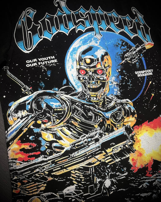 CAMISETA GODSPEED NEGRA AZUL