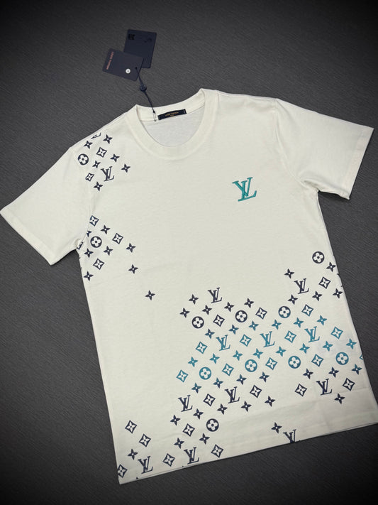 CAMISETA TURCA BLANCA LOGO AZUL