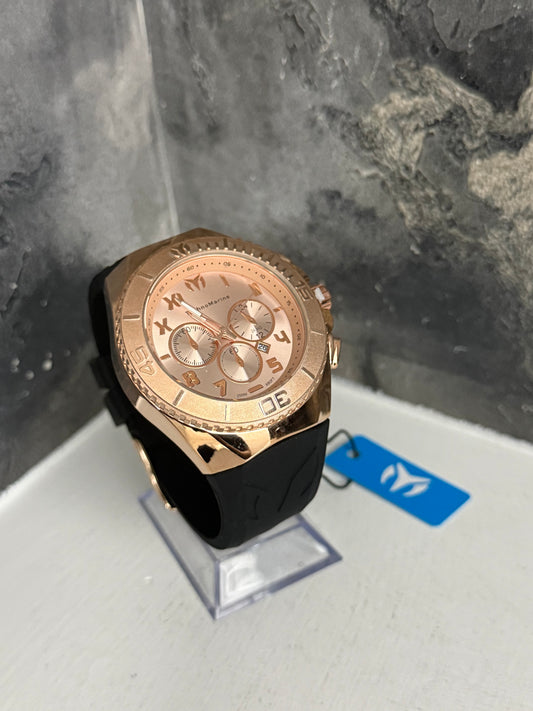RELOJ TECHNOMARINE NEGRO ORO ROSA
