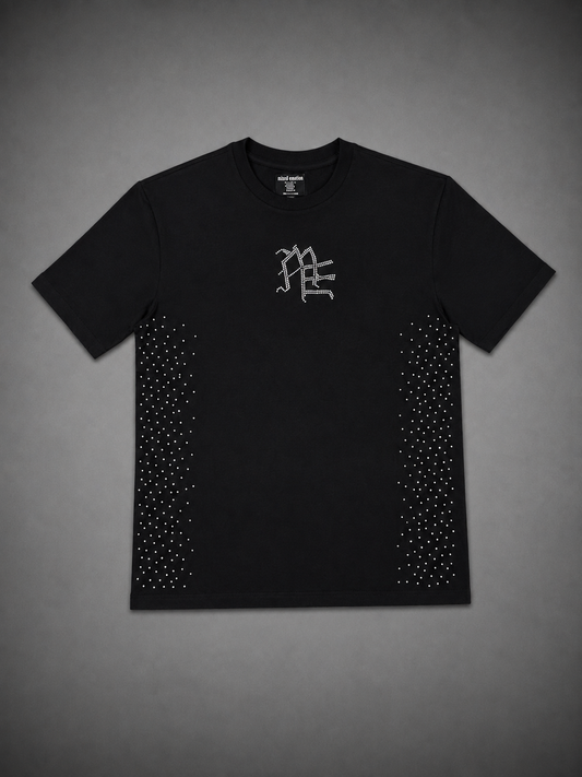 CAMISETA MIXED EMOTION NEGRA BRILLANTE