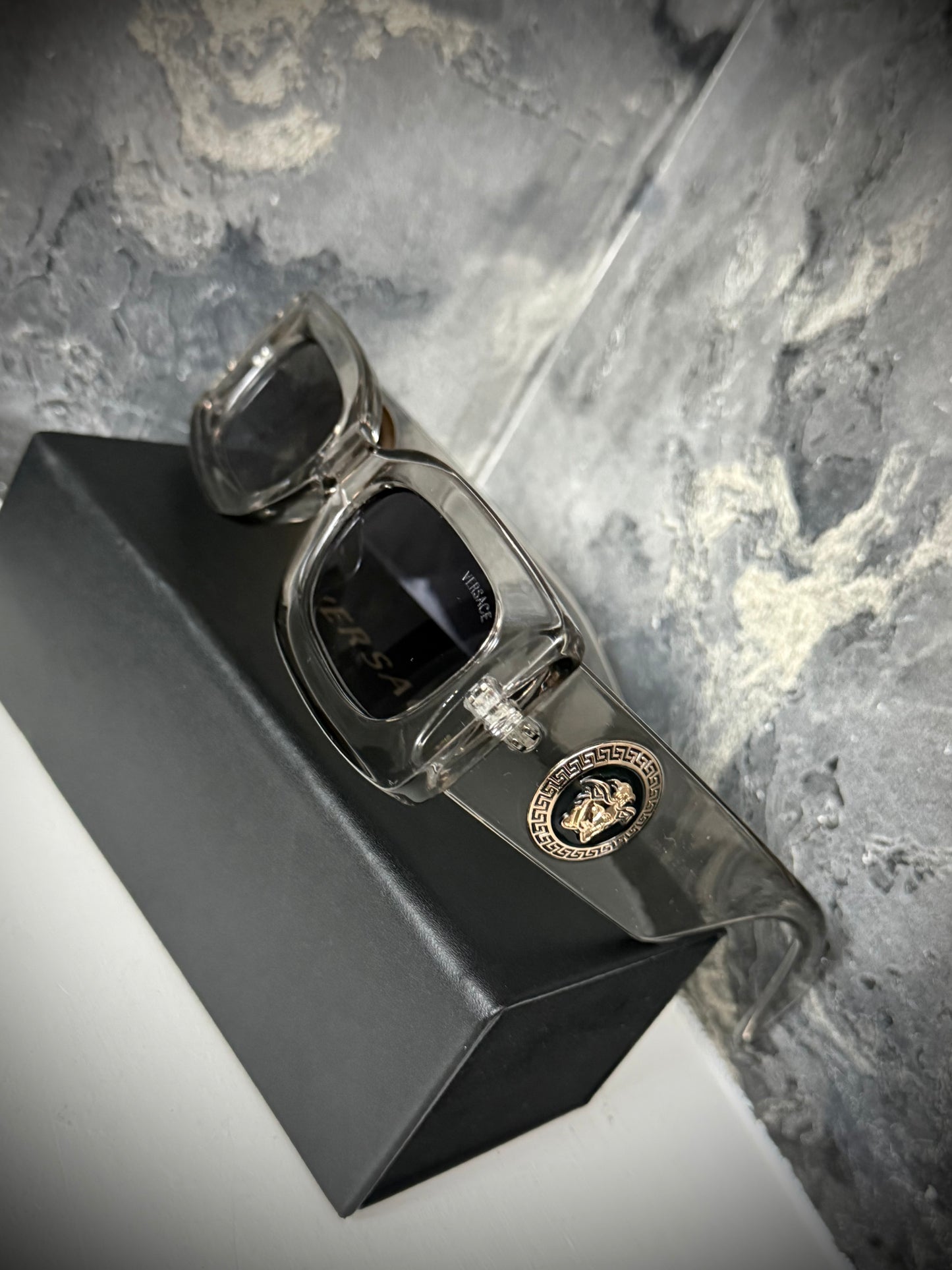 GAFAS VERSACE GRIS TRANSPARENTES