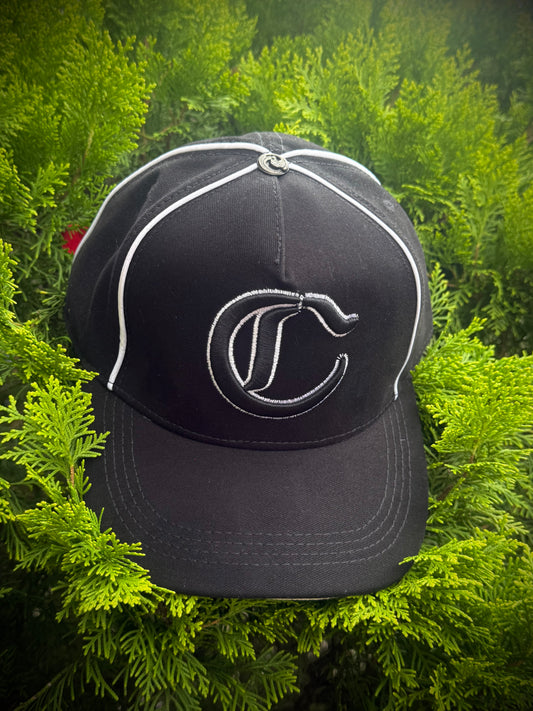 GORRA CLEMONT NEGRA LÍNEAS BLANCA