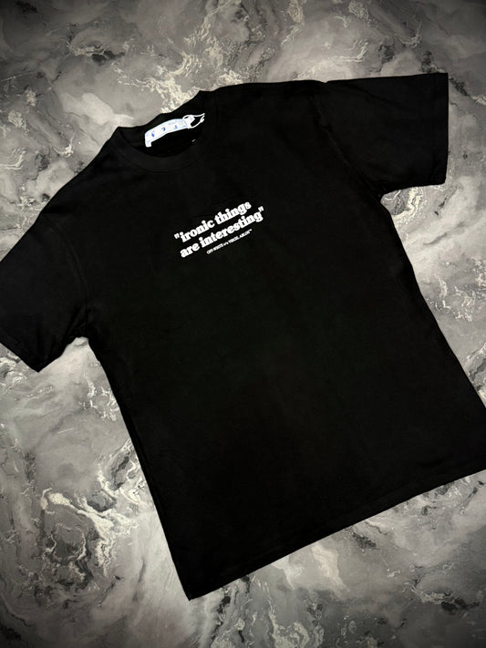 CAMISETA OFF WHITE FRASE BLANCA