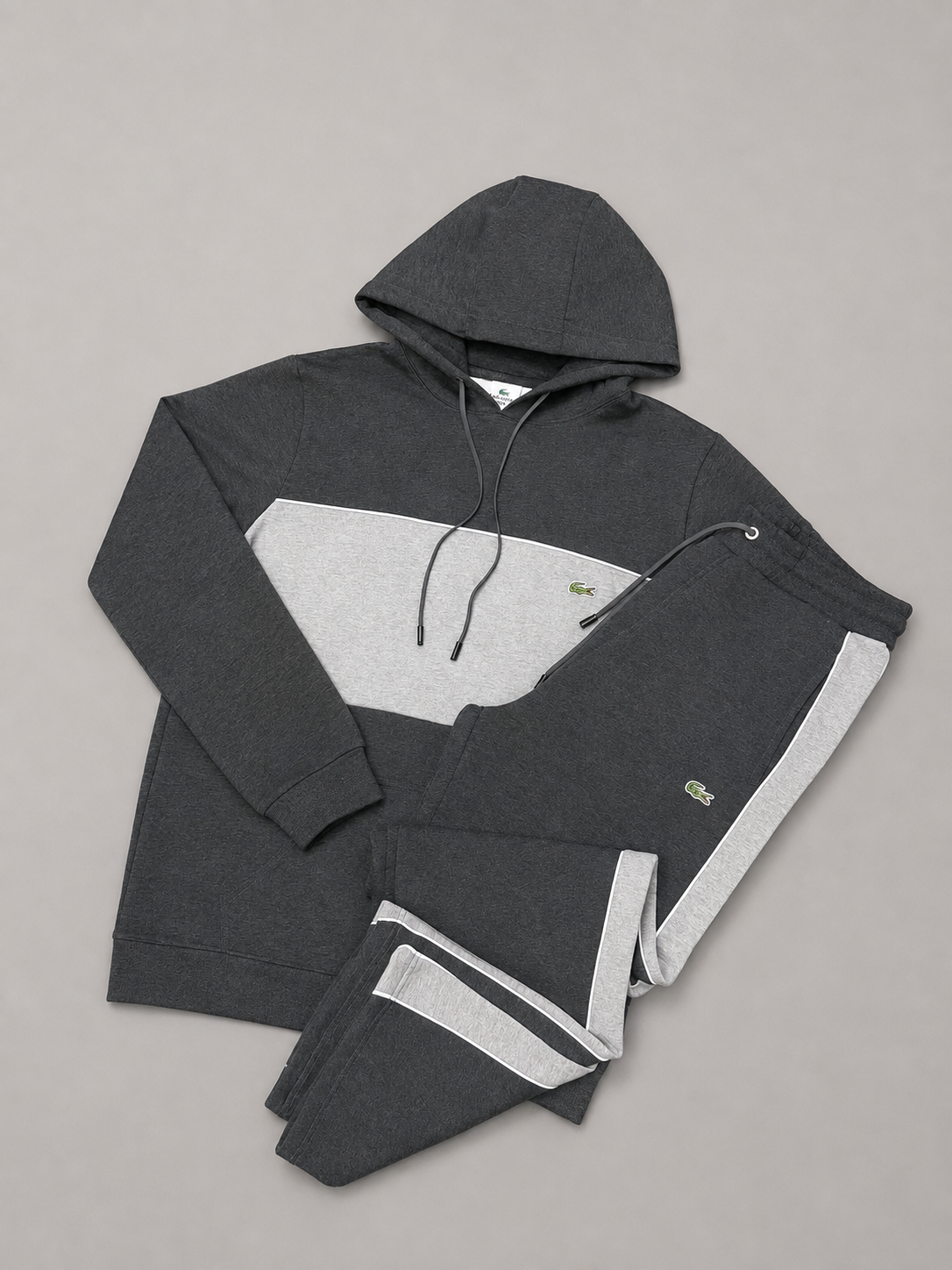 CONJUNTO LACOSTE GRIS