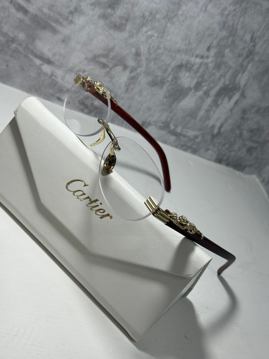 GAFAS CARTIER PALO DE ROSA TRANSPARENTES
