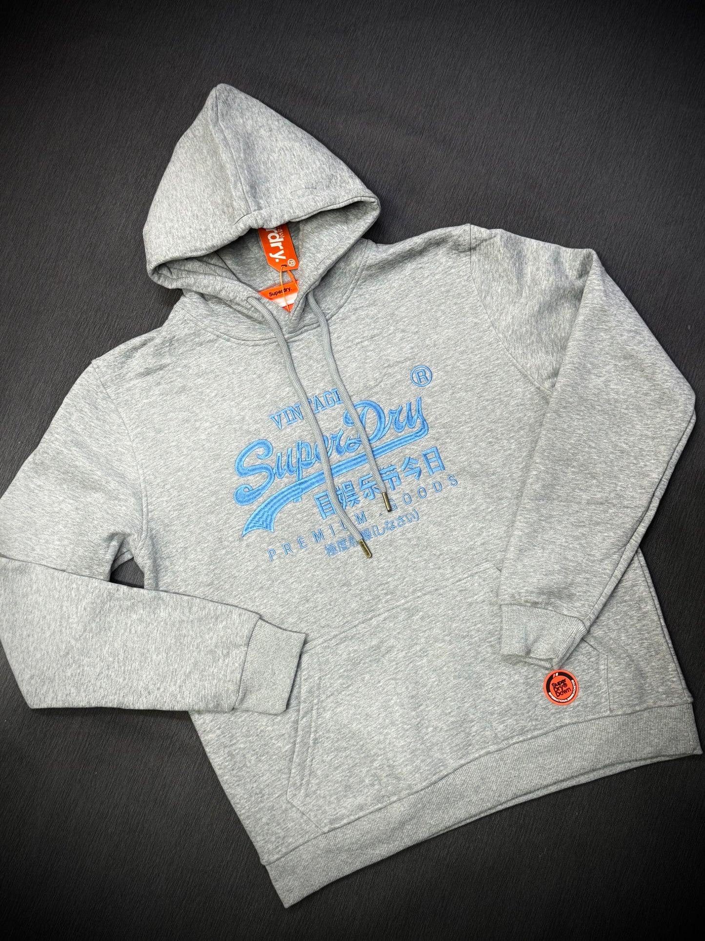 BUZO SUPERDRY GRIS AZUL
