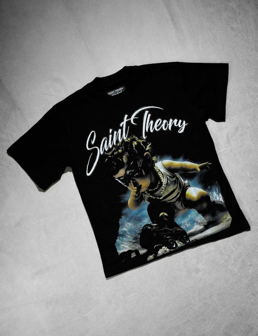 CAMISETA SAINT THEORY NEGRA PATIN