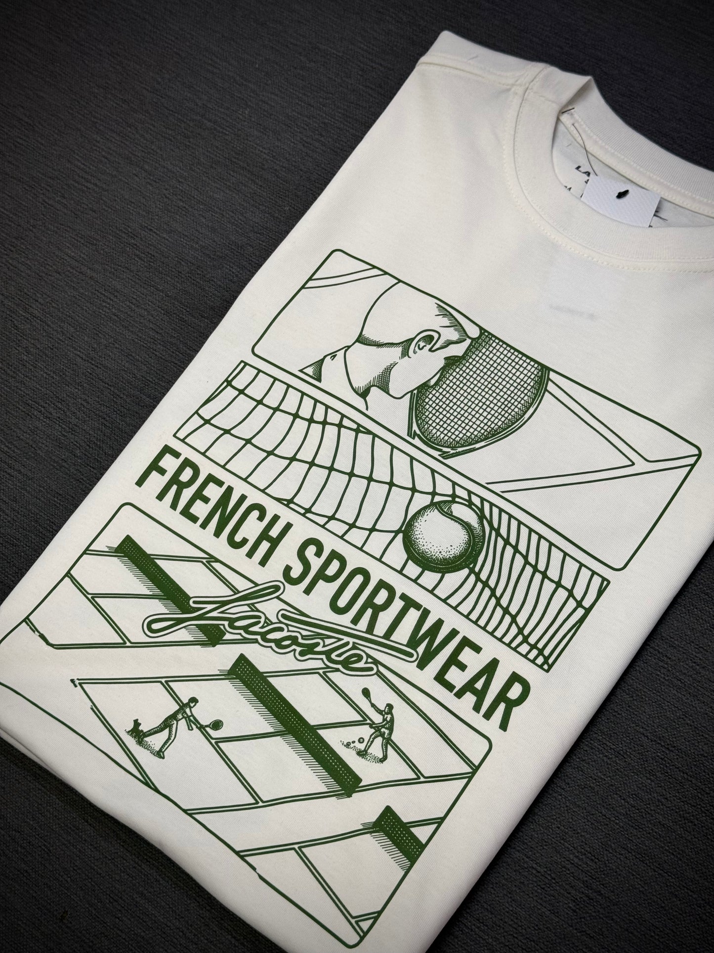 CAMISETA LACOSTE FRENCH BLANCA