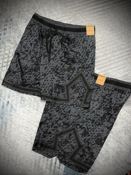 PANTALÓNETA PUNTA DIAMANTE GRIS PUNTOS NEGROS