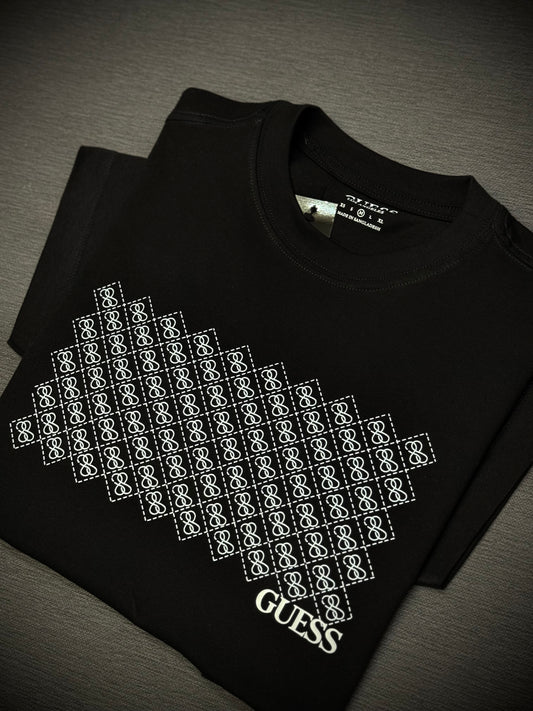 CAMISETA GUESS NEGRA MONOGRAMA