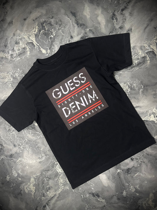 CAMISETA GUESS NEGRA DENIM