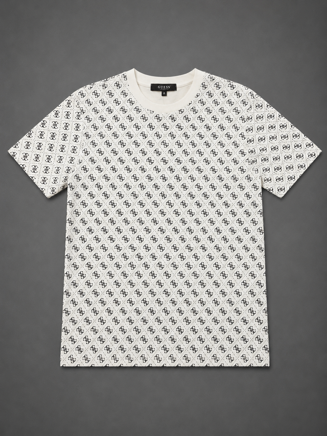 CAMISETA GUESS BLANCO LOGO NEGRO