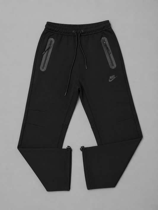 SUDADERA NIKE NEGRA BOTA ANCHA