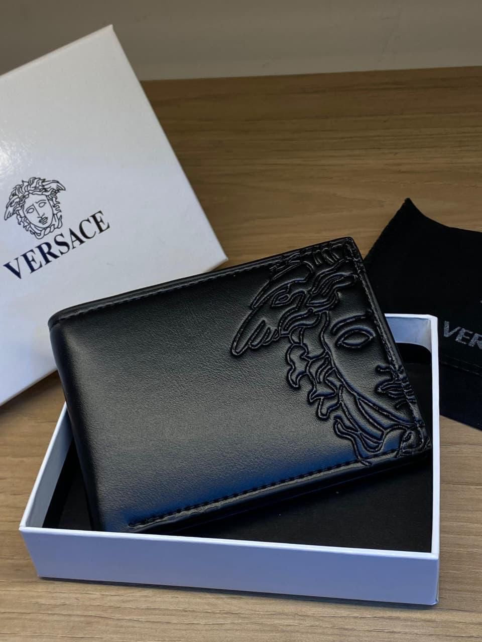 BILLETERA VERSACE LOGO NEGRO