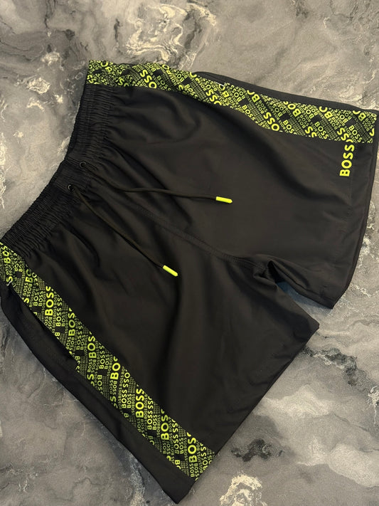 PANTALÓNETA PLAYERA BOSS NEGRA VERDE